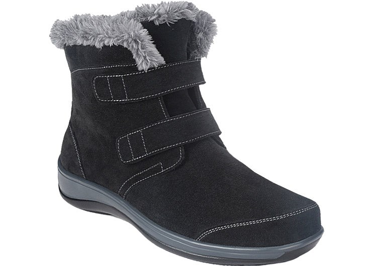 Black Orthofeet Warm Women\'s Winter Boots | WZKXS3562