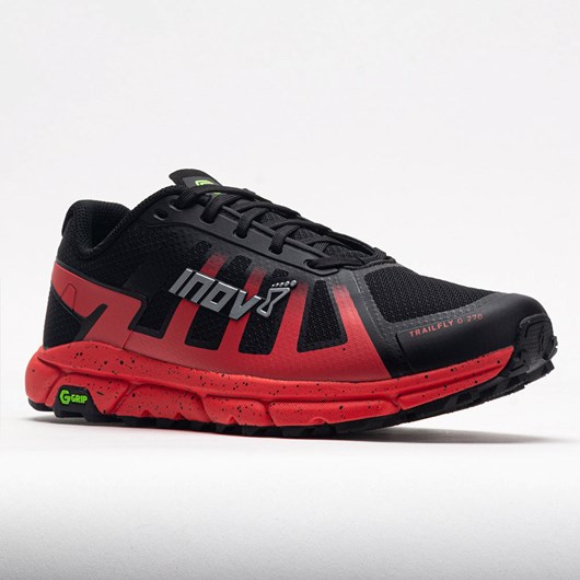 Black / Red Orthofeet Inov-8 TrailFly G 270 Men's Trail Running Shoes | XFEZN1349