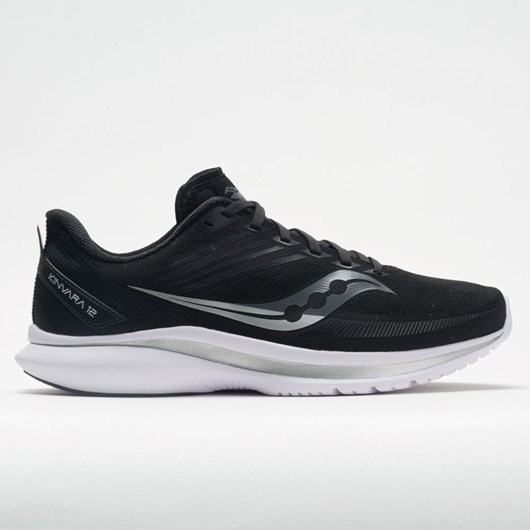 Black / Silver Orthofeet Saucony Kinvara 12 Men\'s Running Shoes | QSRDJ0276