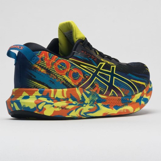 Black / Sour Yuzu Orthofeet ASICS Noosa Tri 13 Men's Running Shoes | DBHUO1903