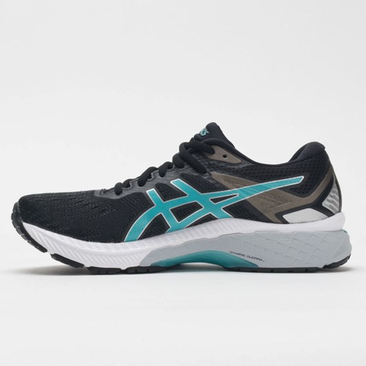 Black / Techno Cyan Orthofeet ASICS GT-2000 9 Women's Running Shoes | BCVYH2710