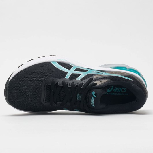 Black / Techno Cyan Orthofeet ASICS GT-2000 9 Women's Running Shoes | BCVYH2710