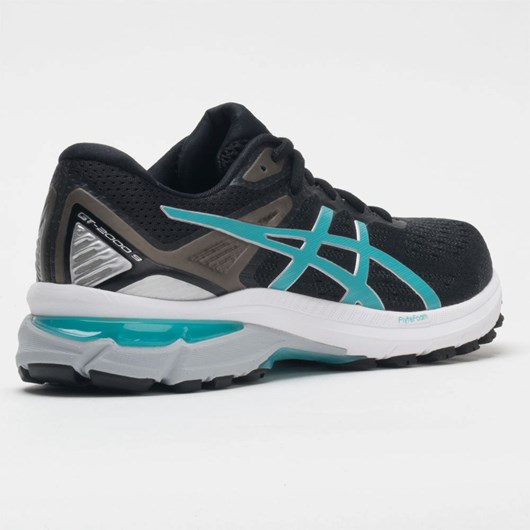 Black / Techno Cyan Orthofeet ASICS GT-2000 9 Women's Running Shoes | BCVYH2710