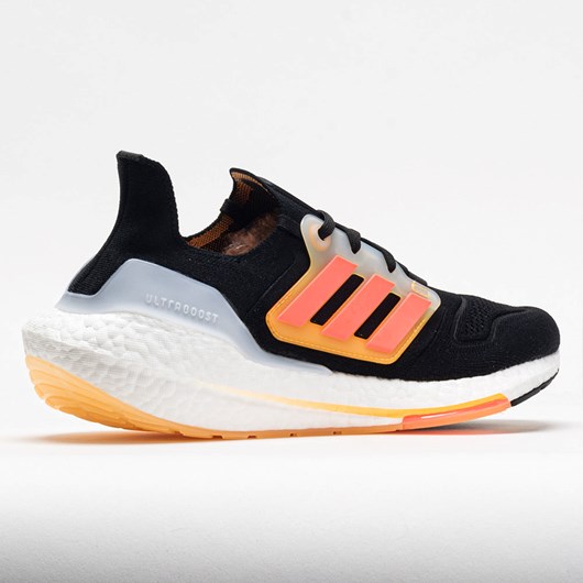 Black / Turbo / Flash Orange Orthofeet adidas Ultraboost 22 Men's Running Shoes | XGJAF3092