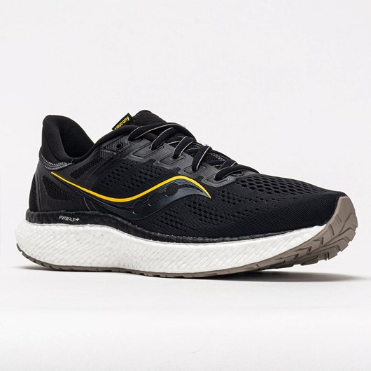 Black / Vizi Gold Orthofeet Saucony Hurricane 23 Men's Running Shoes | YRFMS0197