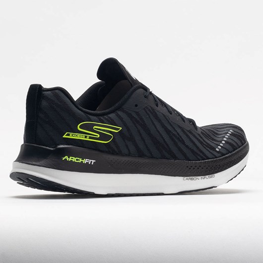 Black / White / Green Orthofeet Skechers GOrun Razor Excess 2 Men's Running Shoes | JPGRI6375