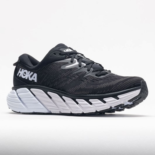 Black / White Orthofeet HOKA Gaviota 4 Men's Running Shoes | SABWV6073