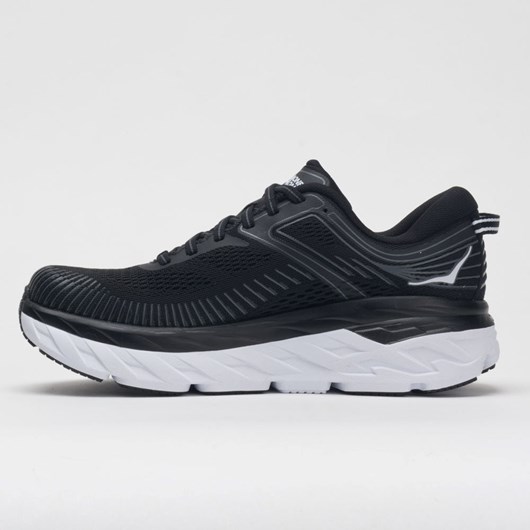 Black / White Orthofeet Hoka One One Bondi 7 Women's Running Shoes | OFTBX4795