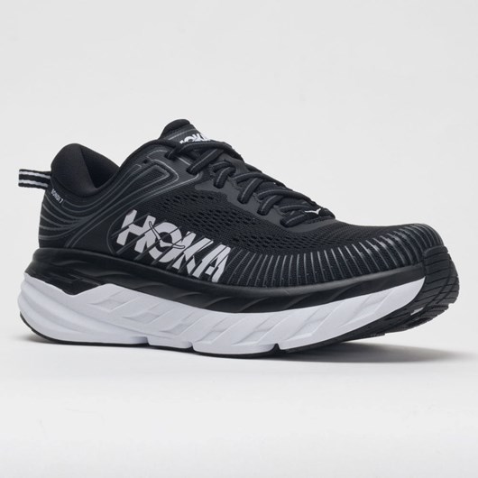 Black / White Orthofeet Hoka One One Bondi 7 Women's Running Shoes | OFTBX4795