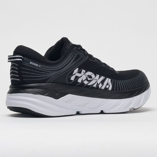 Black / White Orthofeet Hoka One One Bondi 7 Women's Running Shoes | OFTBX4795