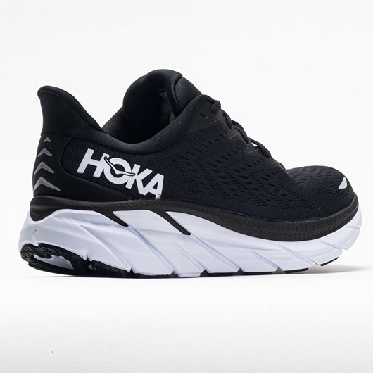 Black / White Orthofeet Hoka One One Clifton 8 Women's Running Shoes | KERSQ8732