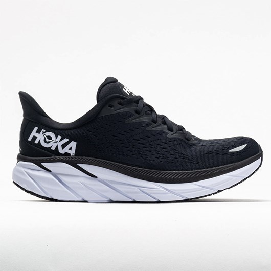 Black / White Orthofeet Hoka One One Clifton 8 Men\'s Running Shoes | UVMEN5932