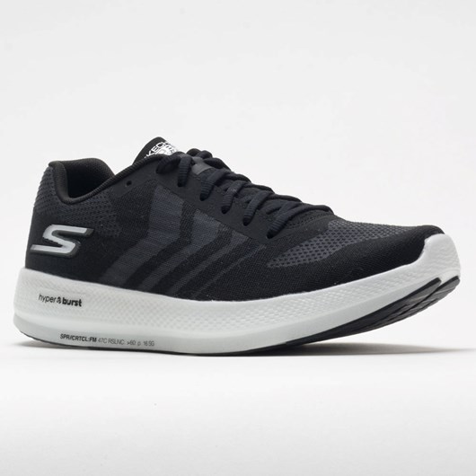 Black / White Orthofeet Skechers GOrun Razor+ Men's Running Shoes | IXUEM5478