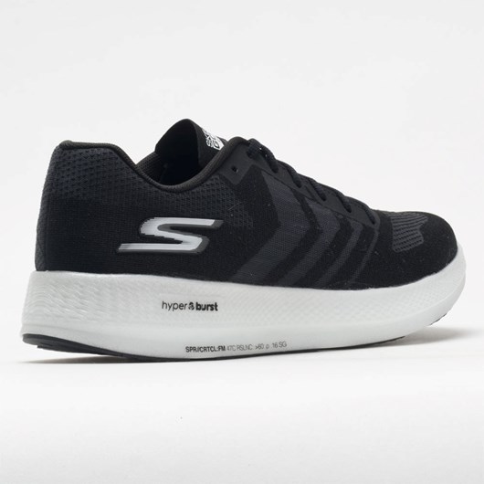 Black / White Orthofeet Skechers GOrun Razor+ Men's Running Shoes | IXUEM5478