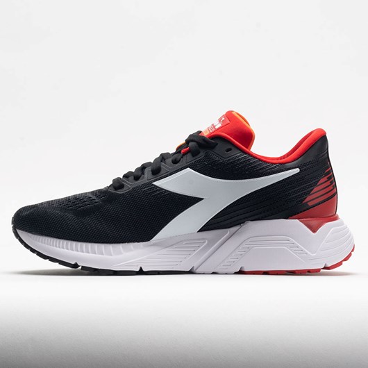 Black / White / Red Italy Orthofeet Diadora Mythos Blushield Vigore Men's Running Shoes | CKXVN1392