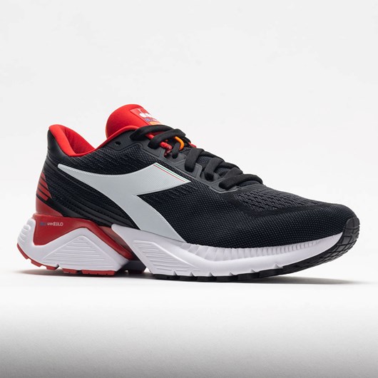 Black / White / Red Italy Orthofeet Diadora Mythos Blushield Vigore Men's Running Shoes | CKXVN1392