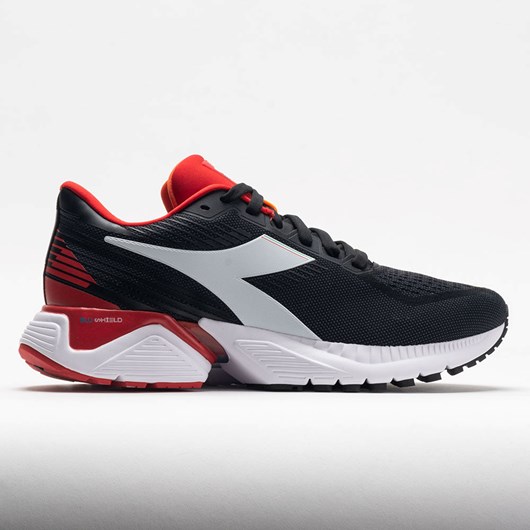 Black / White / Red Italy Orthofeet Diadora Mythos Blushield Vigore Men\'s Running Shoes | CKXVN1392