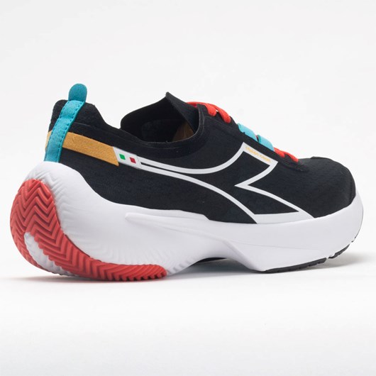 Black / White / Saffron Orthofeet Diadora Equipe Corsa Men's Running Shoes | YGQRC0714