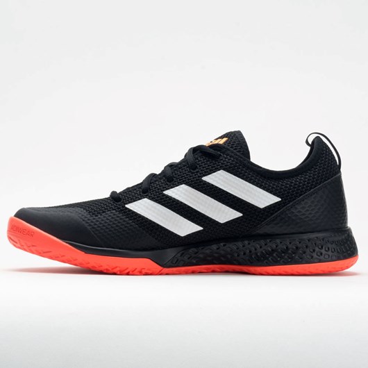 Black / White / Solar Red Orthofeet adidas CourtFlash Men's Tennis Shoes | UPLGN9147