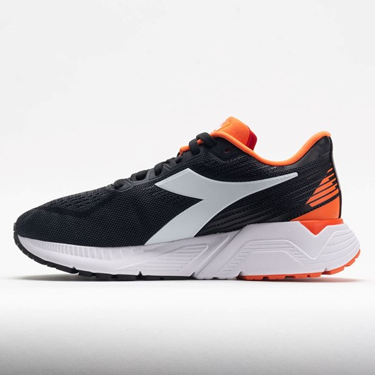 Black / White / Vermillion Orange Orthofeet Diadora Mythos Blushield Vigore Women's Running Shoes | JHEIQ8125