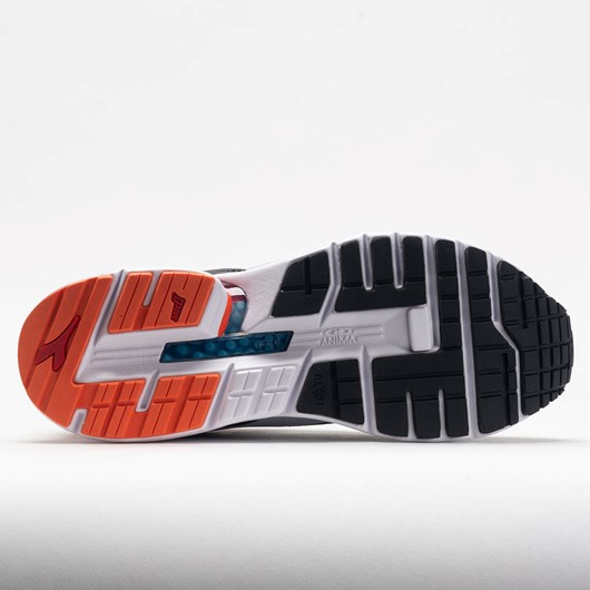 Black / White / Vermillion Orange Orthofeet Diadora Mythos Blushield Vigore Women's Running Shoes | JHEIQ8125