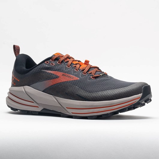 Black / ebony / Cinnabar Orthofeet Brooks Cascadia 16 GTX Men's Trail Running Shoes | JBOAG7690