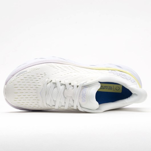 Blanc de Blanc / Bright White Orthofeet Hoka One One Clifton 8 Women's Running Shoes | QKUSJ1572