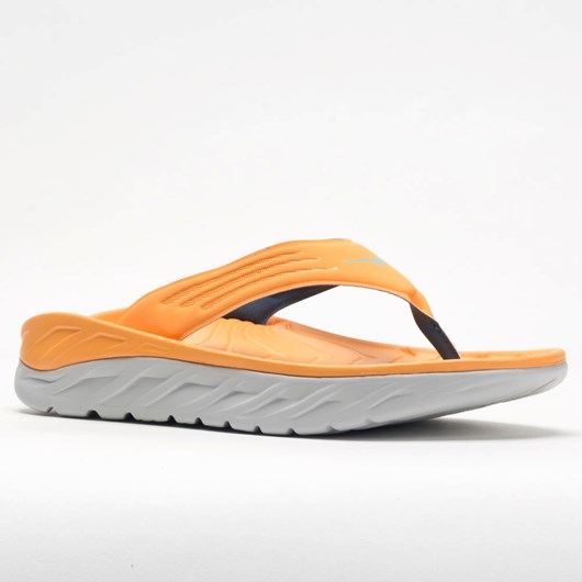 Blazing Orange / Lunar Rock Orthofeet Hoka One One Ora Recovery Flip Men's Slide Sandals | TUGCZ1376