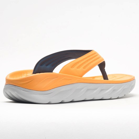 Blazing Orange / Lunar Rock Orthofeet Hoka One One Ora Recovery Flip Men's Slide Sandals | TUGCZ1376