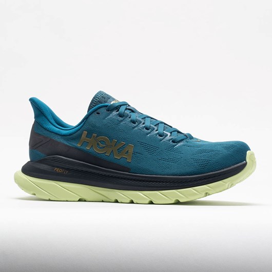 Blue Coral / Black Orthofeet HOKA Mach 4 Men's Running Shoes | TXJBS3579