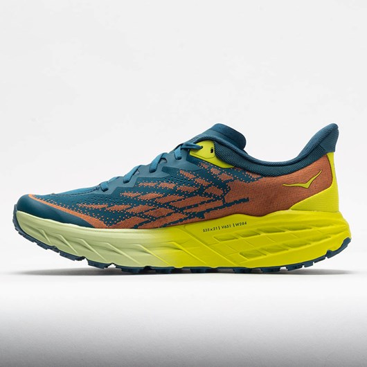 Blue Coral / Evening Primrose Orthofeet HOKA Speedgoat 5 Men's Trail Running Shoes | XFPEI9138