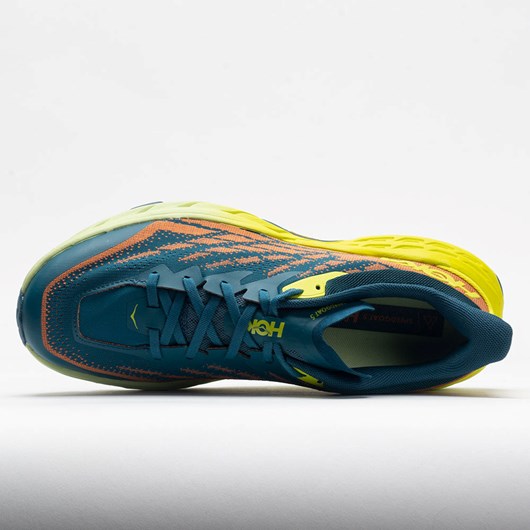 Blue Coral / Evening Primrose Orthofeet HOKA Speedgoat 5 Men's Trail Running Shoes | XFPEI9138