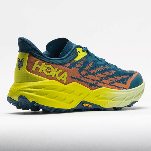 Blue Coral / Evening Primrose Orthofeet HOKA Speedgoat 5 Men's Trail Running Shoes | XFPEI9138