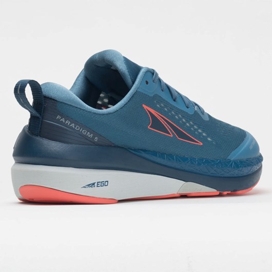 Blue / Coral Orthofeet Altra Paradigm 5 Women's Running Shoes | MWLDS2931