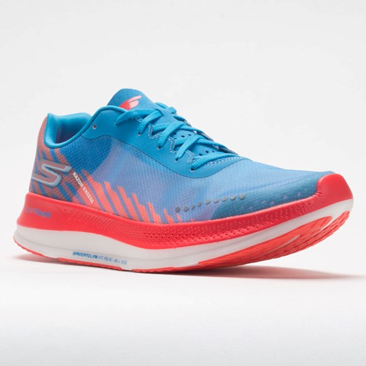 Blue / Coral Orthofeet Skechers GOrun Razor Excess Men's Running Shoes | GLYNZ3476