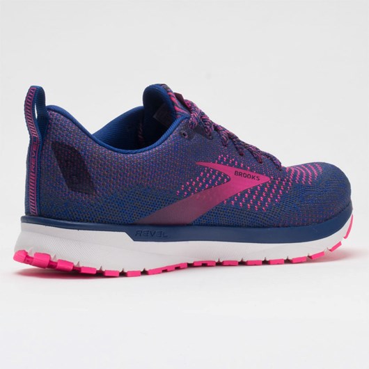 Blue / Ebony / Pink Orthofeet Brooks Revel 4 Pixel Pack Women's Running Shoes | YVOAL1950