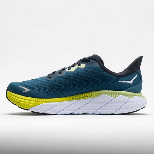 Blue Graphite / Blue Coral Orthofeet HOKA Arahi 6 Men's Running Shoes | UESGN6230