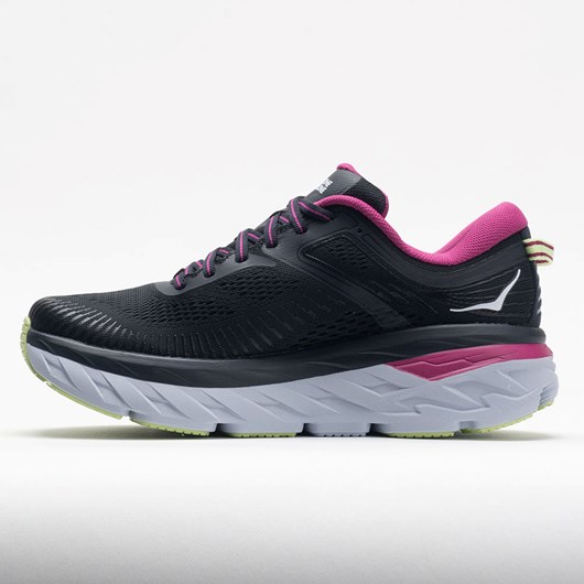 Blue Graphite / Festival Fuchsia Orthofeet HOKA Bondi 7 Women's Running Shoes | LOBEM2674