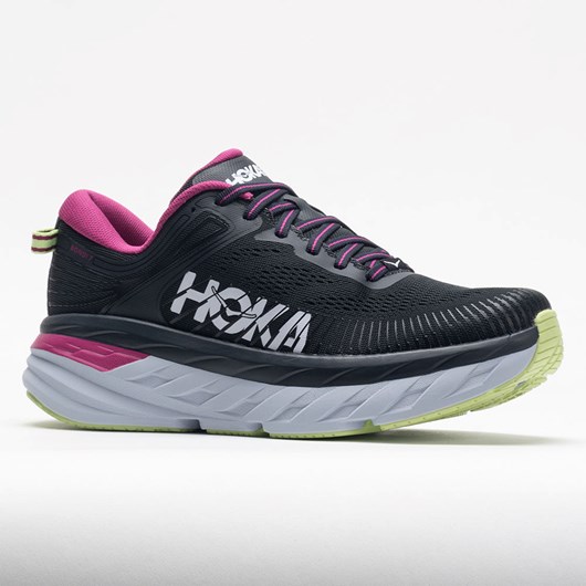 Blue Graphite / Festival Fuchsia Orthofeet HOKA Bondi 7 Women's Running Shoes | LOBEM2674