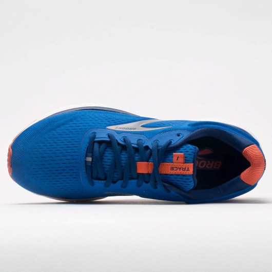 Blue / Navy / Orange Orthofeet Brooks Trace Men's Running Shoes | AZKEP3617