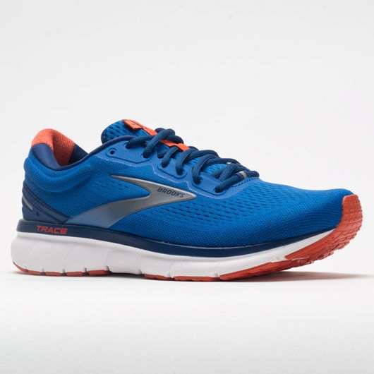 Blue / Navy / Orange Orthofeet Brooks Trace Men's Running Shoes | AZKEP3617