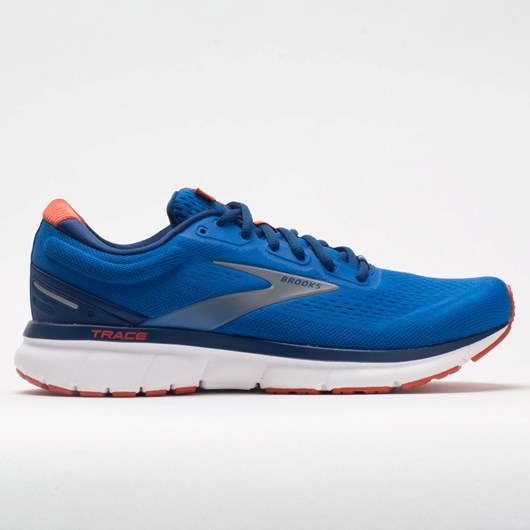 Blue / Navy / Orange Orthofeet Brooks Trace Men\'s Running Shoes | AZKEP3617