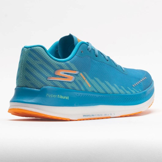 Blue / Orange Orthofeet Skechers GOrun Razor Excess Women's Running Shoes | MYSNB1957