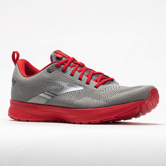 Breakthrough Collection Grey / Red Orthofeet Brooks Revel 5 Men's Running Shoes | HCGON9865