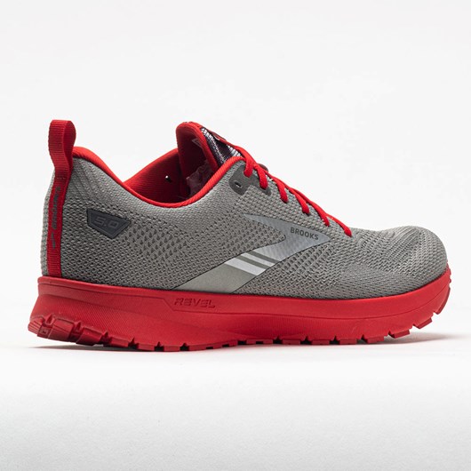 Breakthrough Collection Grey / Red Orthofeet Brooks Revel 5 Men's Running Shoes | HCGON9865