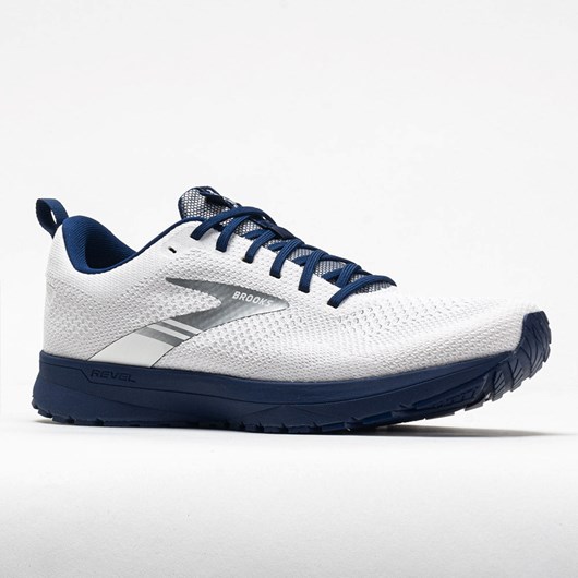 Breakthrough Collection White / Blue Orthofeet Brooks Revel 5 Men's Running Shoes | GFEUC2953