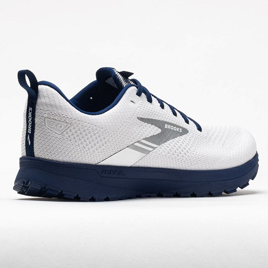 Breakthrough Collection White / Blue Orthofeet Brooks Revel 5 Men's Running Shoes | GFEUC2953