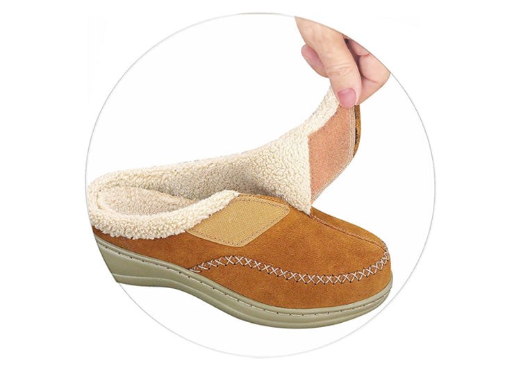 Brown Orthofeet Arch Support House Women's Slippers | BFDJW6817