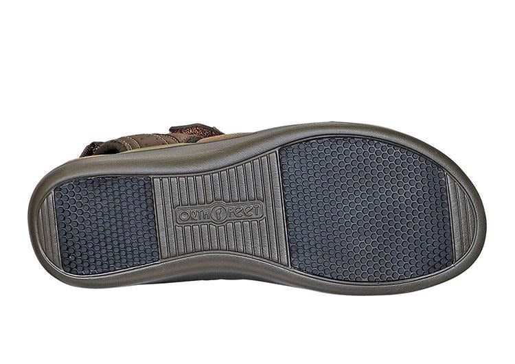 Brown Orthofeet Arch Support Orthotic Women's Sandals | AQIFW4073