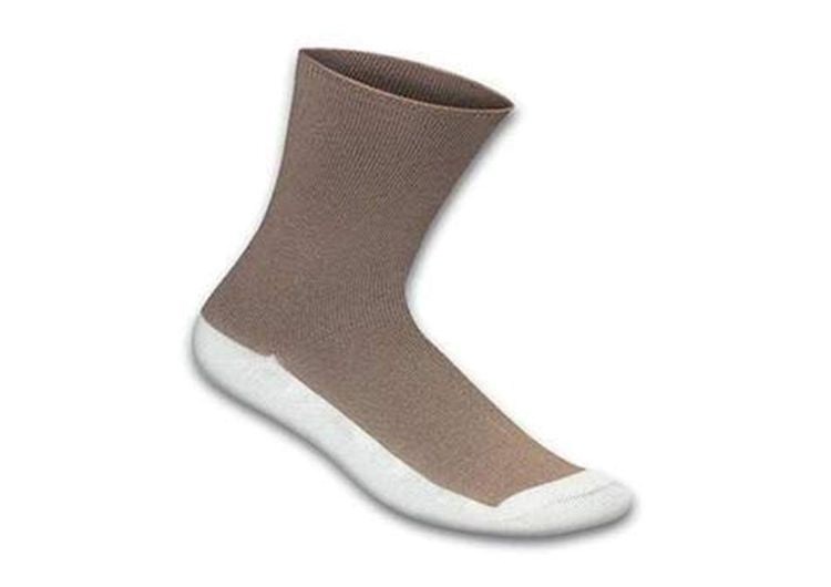 Brown Orthofeet Casual Dress Brown Crew Bamboo Diabetic  Unisex Socks | SMAWI0649